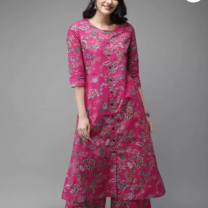 Women Rayon Kurta Palazzo Set#1-WRKPS