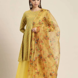 Embroidered Kurti & Palazzo with Dupatta#1-EKPD